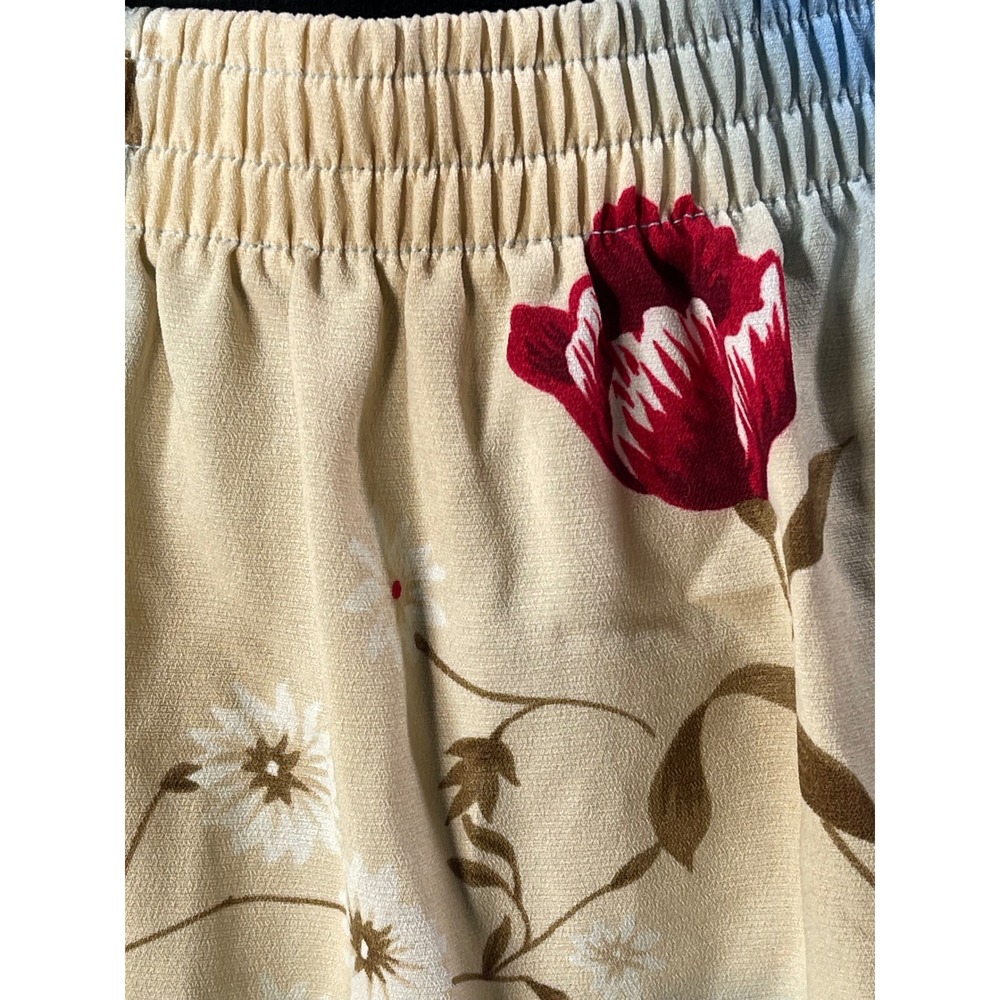 Vintage Style Floral Midi Skirt Elastic Waist Plus Size 1X coastal grandmacore - Picture 2 of 9